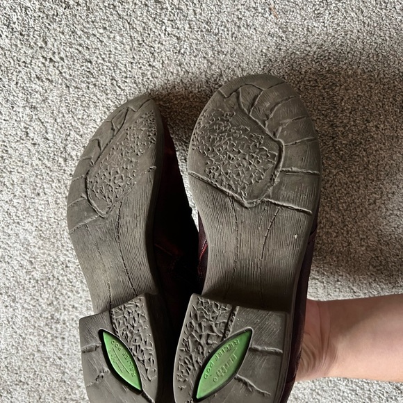 Earth Women's Size 10 B Ronan Garnet Oxblood Red Leather Ankle Booties Boots Zip - Picture 4 of 5